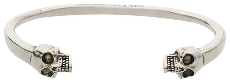 Alexander McQueen Double Skull Bracelet Silver