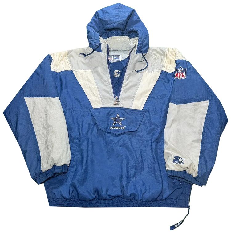 Starter Dallas Cowboys Hooded Windbreaker BlueWhite