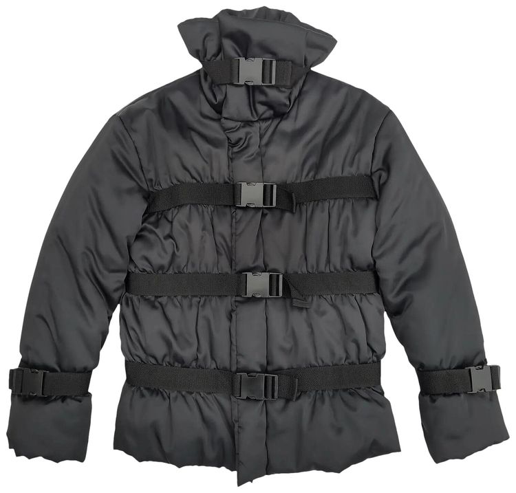 Jean Paul Gaultier Bondage Down Jacket Black