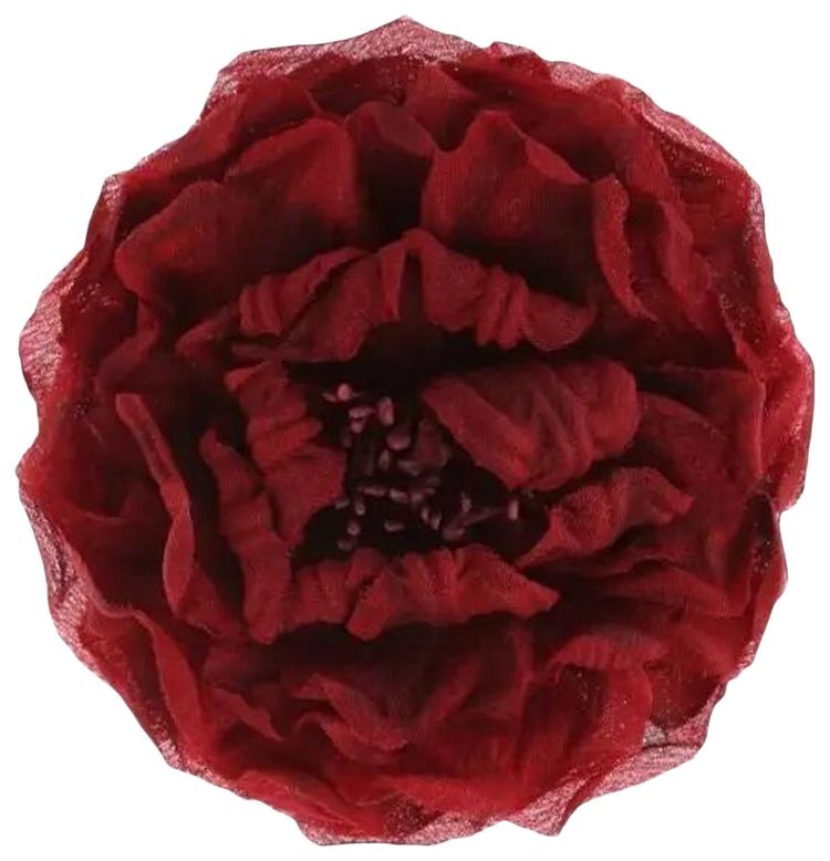 Gucci Red Silk Flower Brooch Red