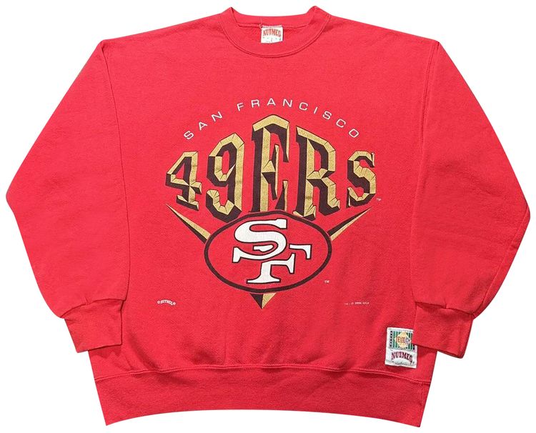 Nutmeg Mills San Francisco 49ers Crewneck Sweatshirt Red