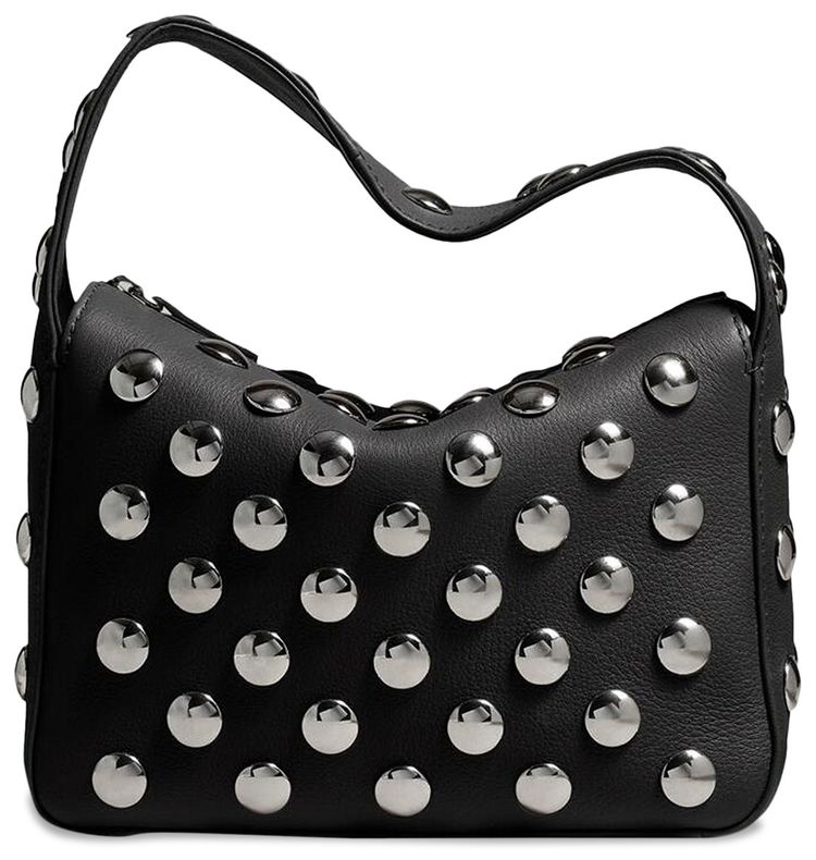 Khaite Elena Small Handbag With Silver Studs Black