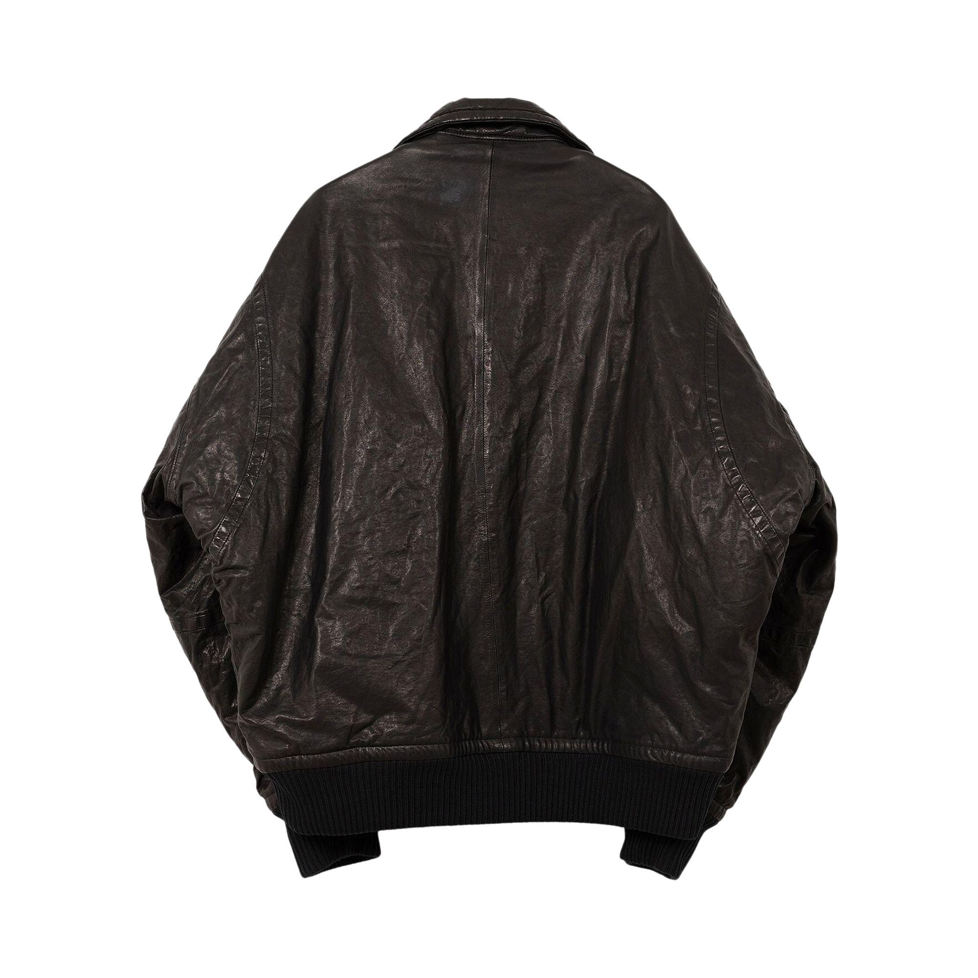 Maison Mihara Yasuhiro レザージャケット Maison MIHARA YASUHIRO Black Backlash Smooth Big Zip Leather