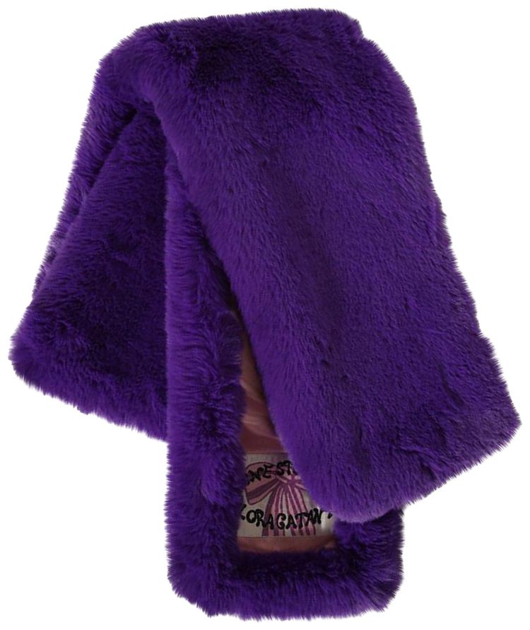 Acne Studios Furry Scarf Purple