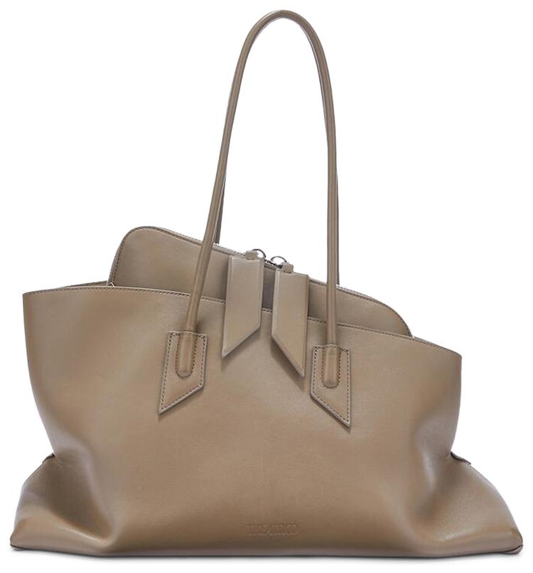 The Attico La Passeggiata Top Handle Bag Camel
