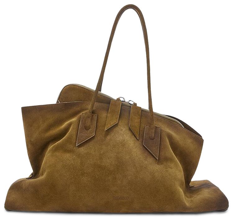 The Attico La Passeggiata Top Handle Bag Green Brush