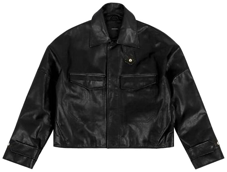 Entire Studios Cache Leather Jacket Black