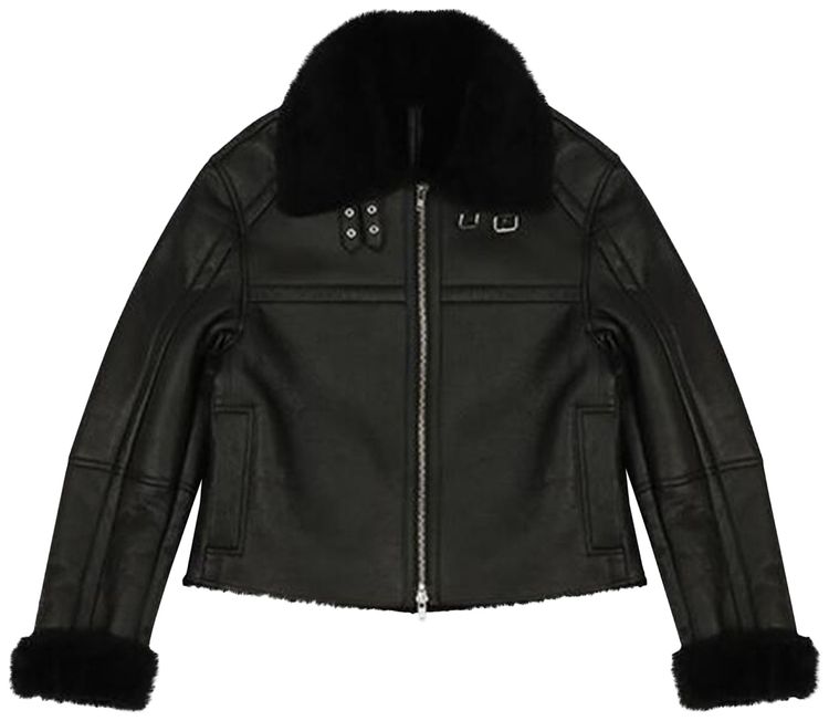 Entire Studios Shearling Jacket Black