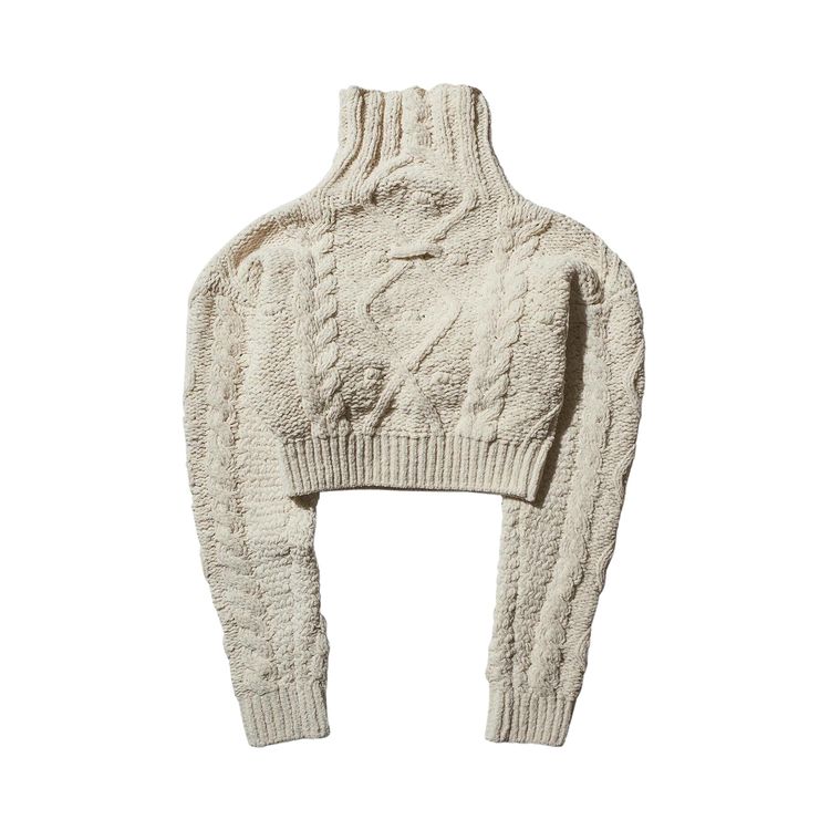 Jean Paul Gaultier Madonna Knitted Breast Sweater Cream