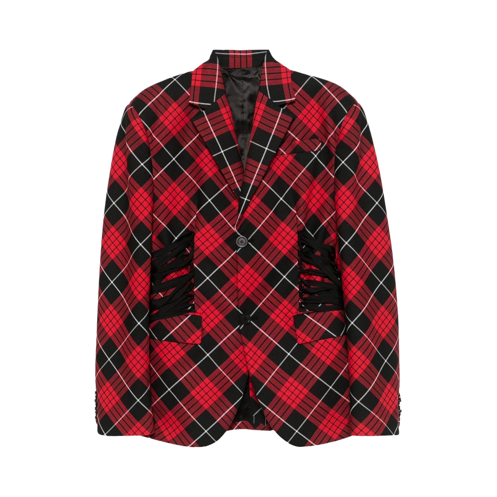 Buy Jean Paul Gaultier Tartan Tailored Jacket 'Red/Black Buy Jean Paul Gaultier Tartan Tailored Jacket 'Red/Black