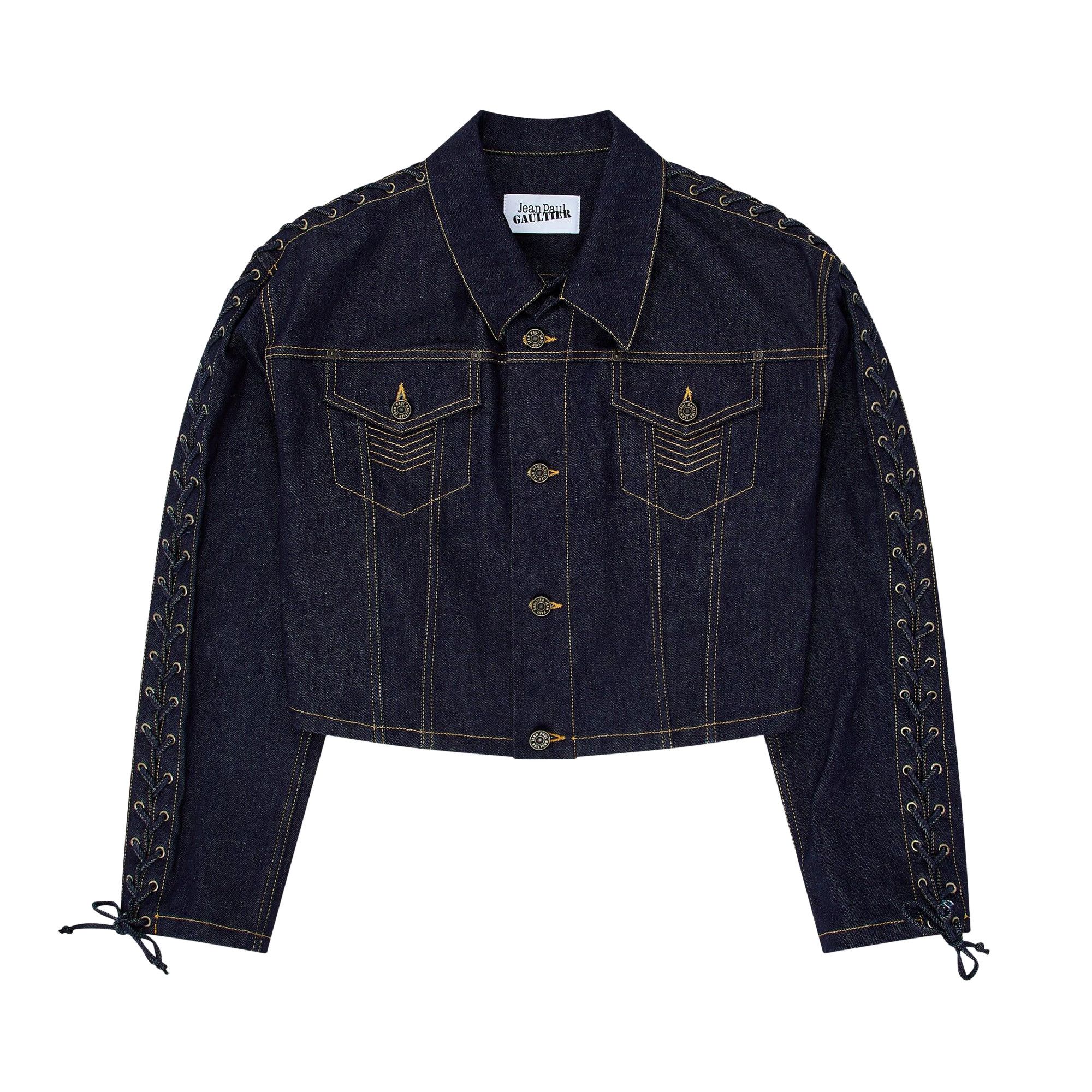 Buy Jean Paul Gaultier Flowers Oversized Cropped Denim Jacket