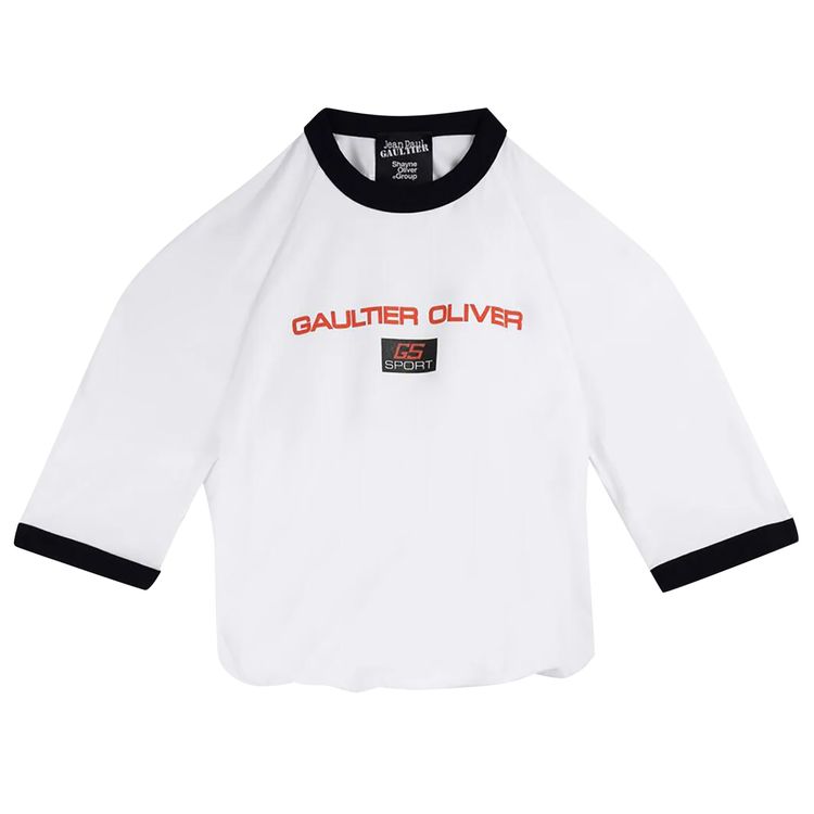 Jean Paul Gaultier Jersey Twisted Ringer T Shirt White
