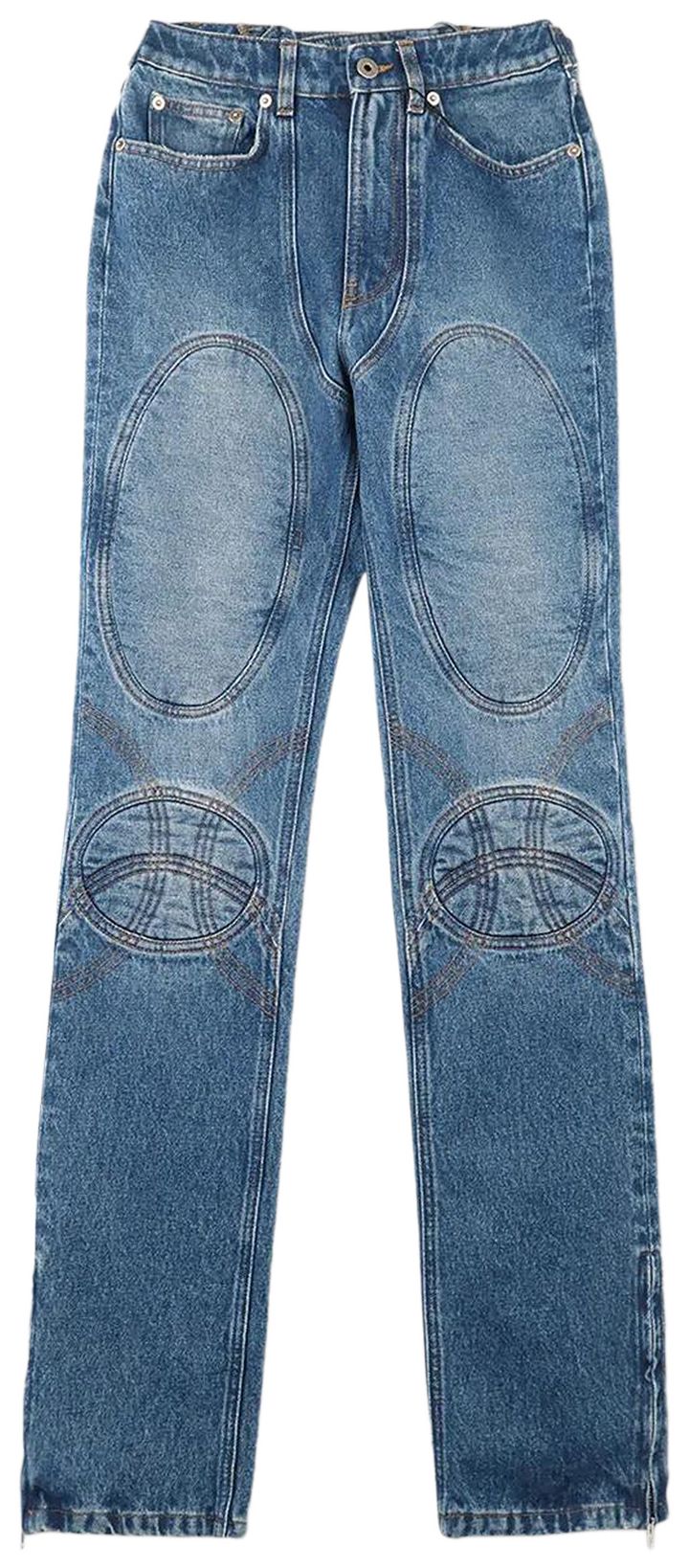 Jean Paul Gaultier Lace Up Denim Jeans Vintage Blue