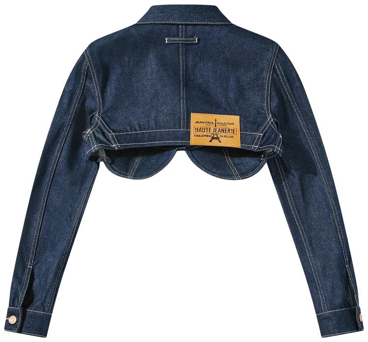 Jean Paul Gaultier Madonna Inspired Denim Crop Jacket IndigoTabac