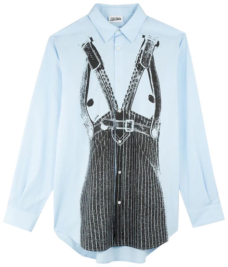 Jean Paul Gaultier Madonna Trompe LOeil Shirt Baby BlueBlack