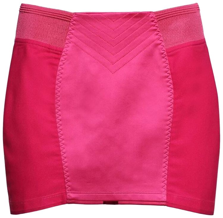 Jean Paul Gaultier Satin Stretch Mini Skirt Pink