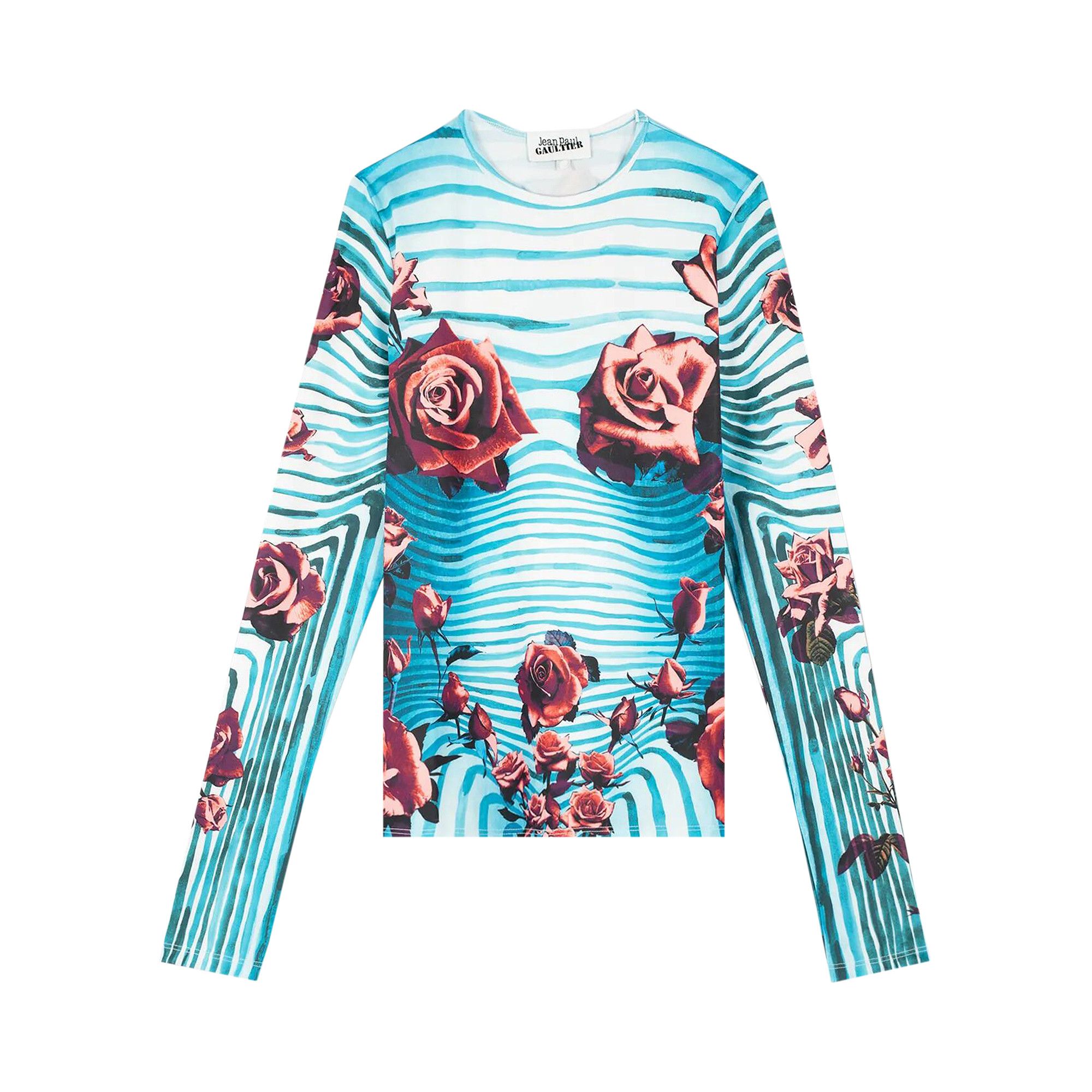 Buy Jean Paul Gaultier Flower Body Morphing Long-Sleeve Top 'Blue
