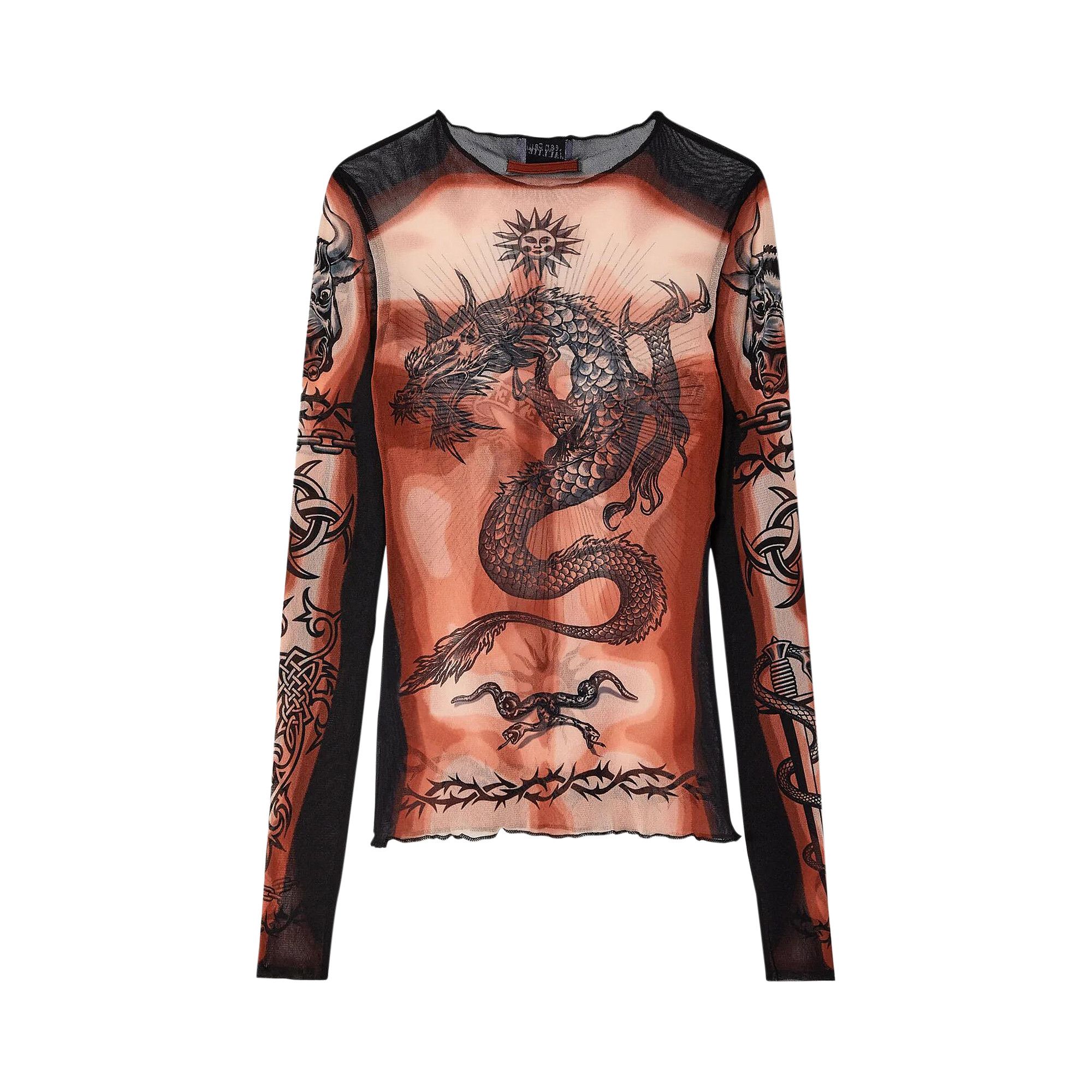 JPG GAULTIER 長袖カットソー タトゥー柄 Buy Jean Paul Gaultier Printed Safe Sex Tattoo Long-Sleeve