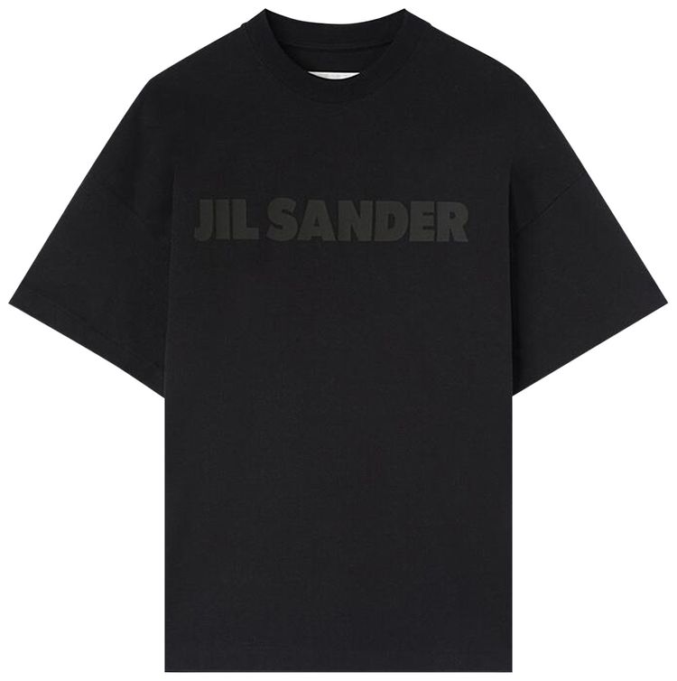 Jil Sander Logo Boxy T Shirt Black