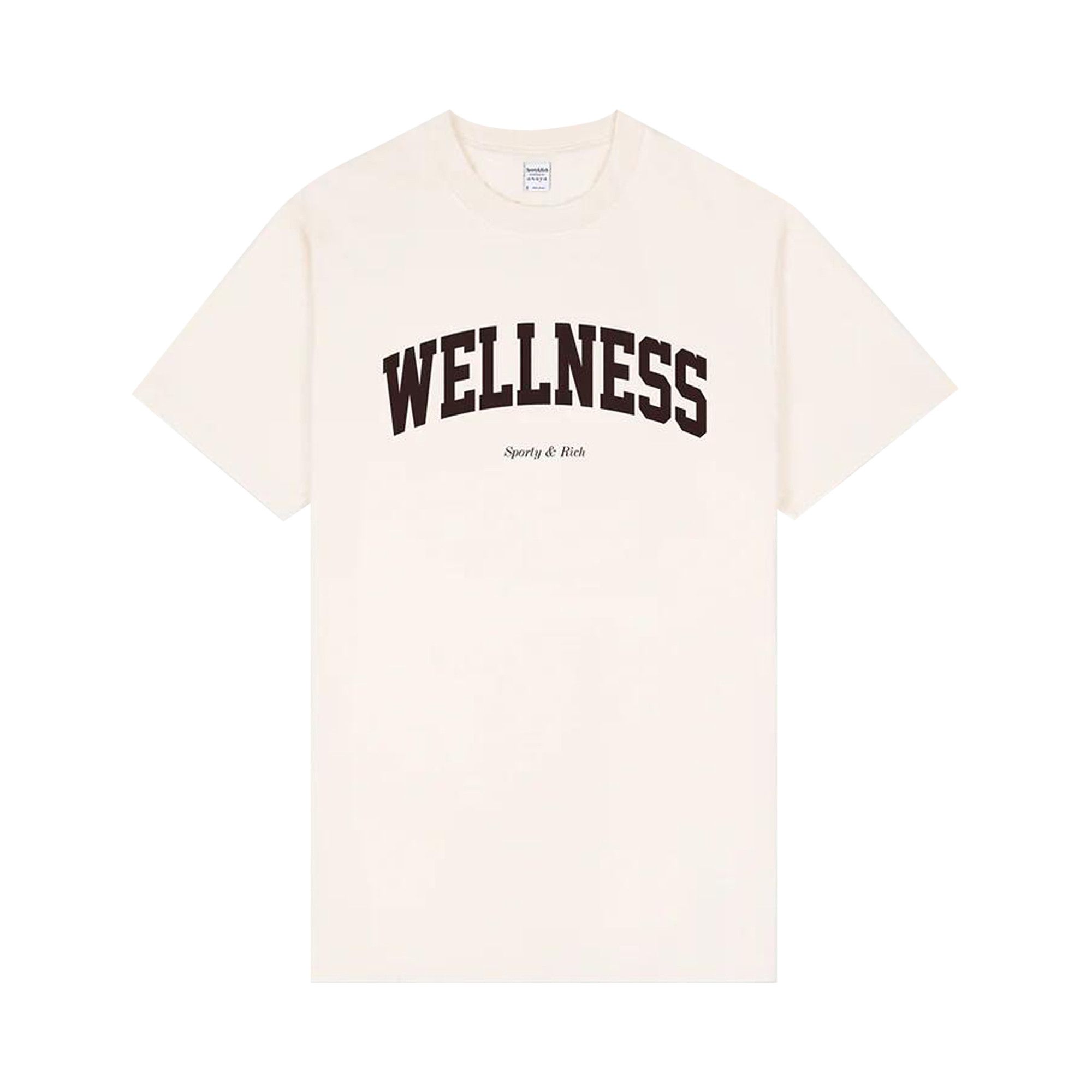 ★Sporty & Rich★ Wellness Ivy Short Sleeve T-Shirt Cream TS Sporty & Rich - Wellness Ivy T-Shirt (Cream) - Rosewood Hong