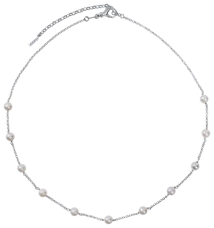 VEERT The Classic Pearl Chain White GoldPearl