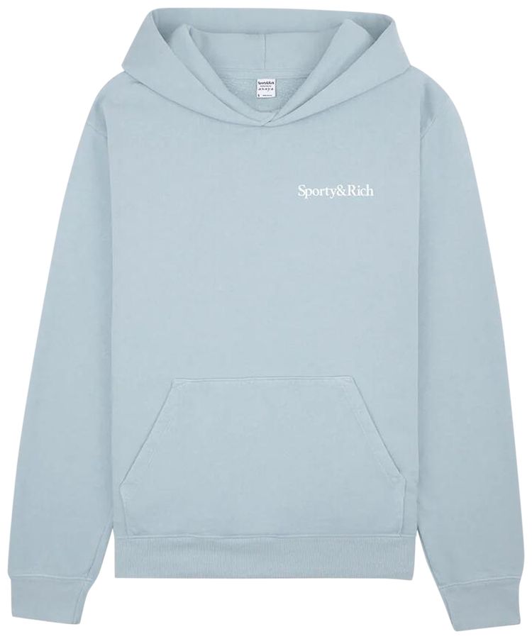 Sporty  Rich Health Is Wealth Hoodie BlueWhite