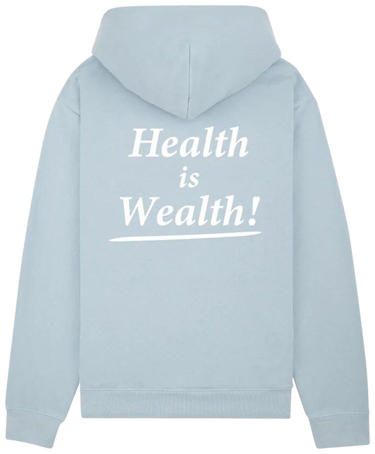 Sporty  Rich Health Is Wealth Hoodie BlueWhite