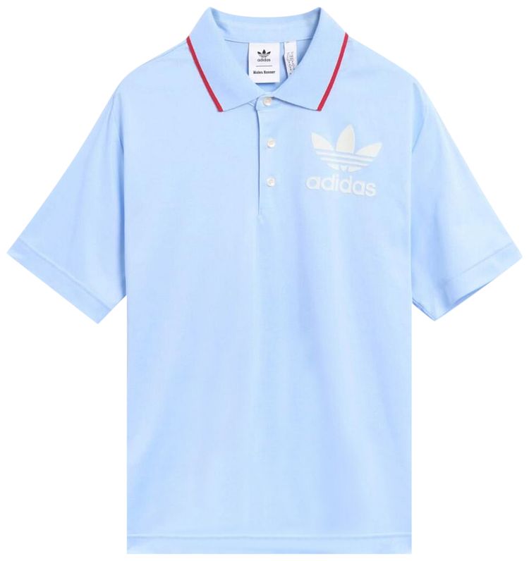 adidas x Wales Bonner Short Sleeve Polo Shirt Glow Blue
