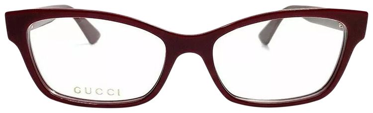 Gucci Cat Eye Frame Eyeglasses Burgundy