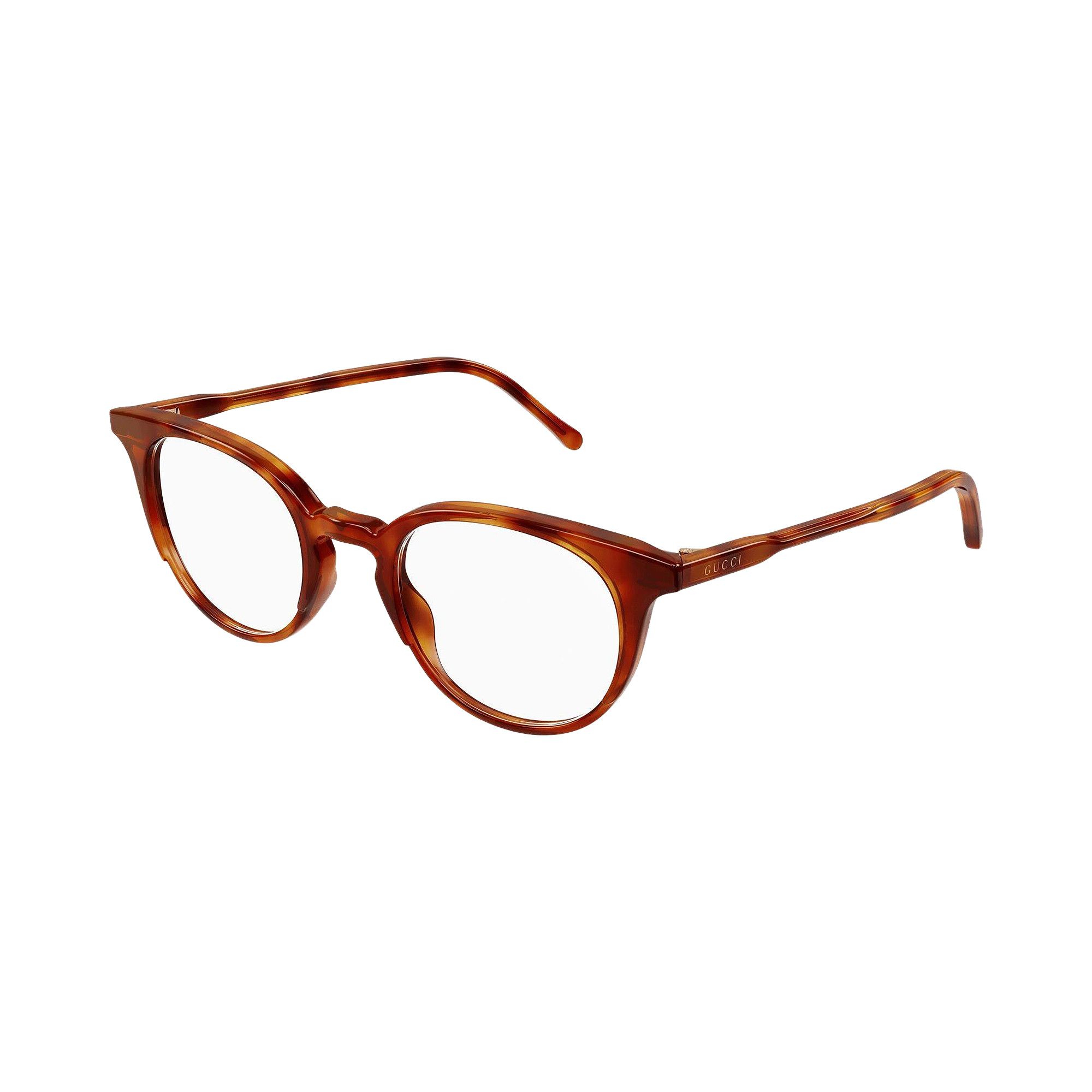 メガネ GUCCI Gucci - GG1214O - 002 havana havana transpa Gucci GG1214O 002 Havana Eyeglasses for Woman – LookerOnline