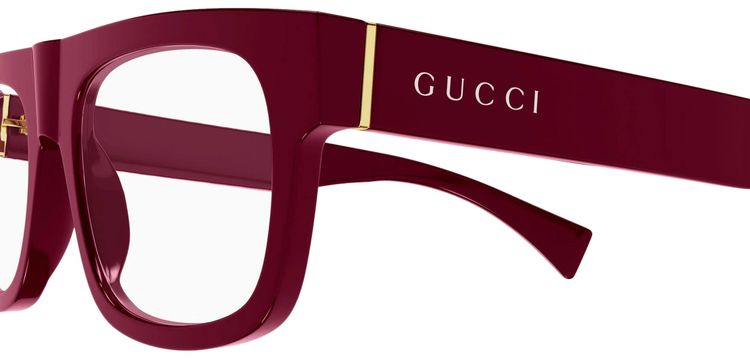 Gucci Square Frame Eyeglasses Burgundy
