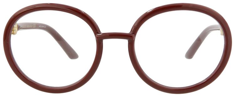 Gucci Round Frame Eyeglasses Red