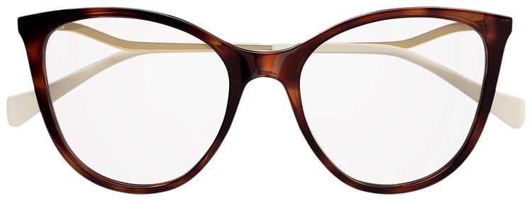 Gucci Cat Eye Frame Eyeglasses HavanaGold