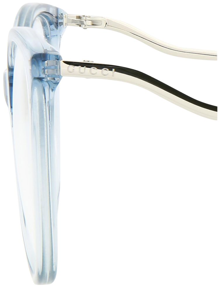 Gucci Cat Eye Frame Eyeglasses LightBlueSilver