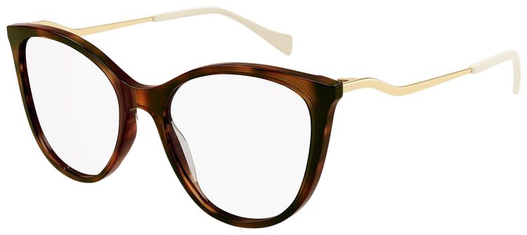 Gucci Cat Eye Frame Eyeglasses HavanaGold