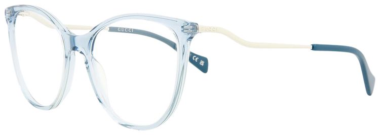 Gucci Cat Eye Frame Eyeglasses LightBlueSilver