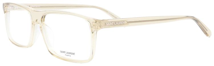Saint Laurent Rectangular Frame Eyeglasses Yellow