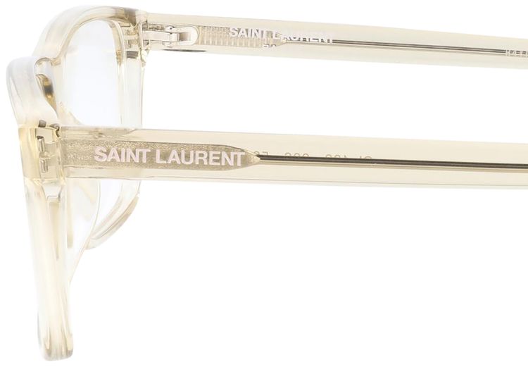 Saint Laurent Rectangular Frame Eyeglasses Yellow