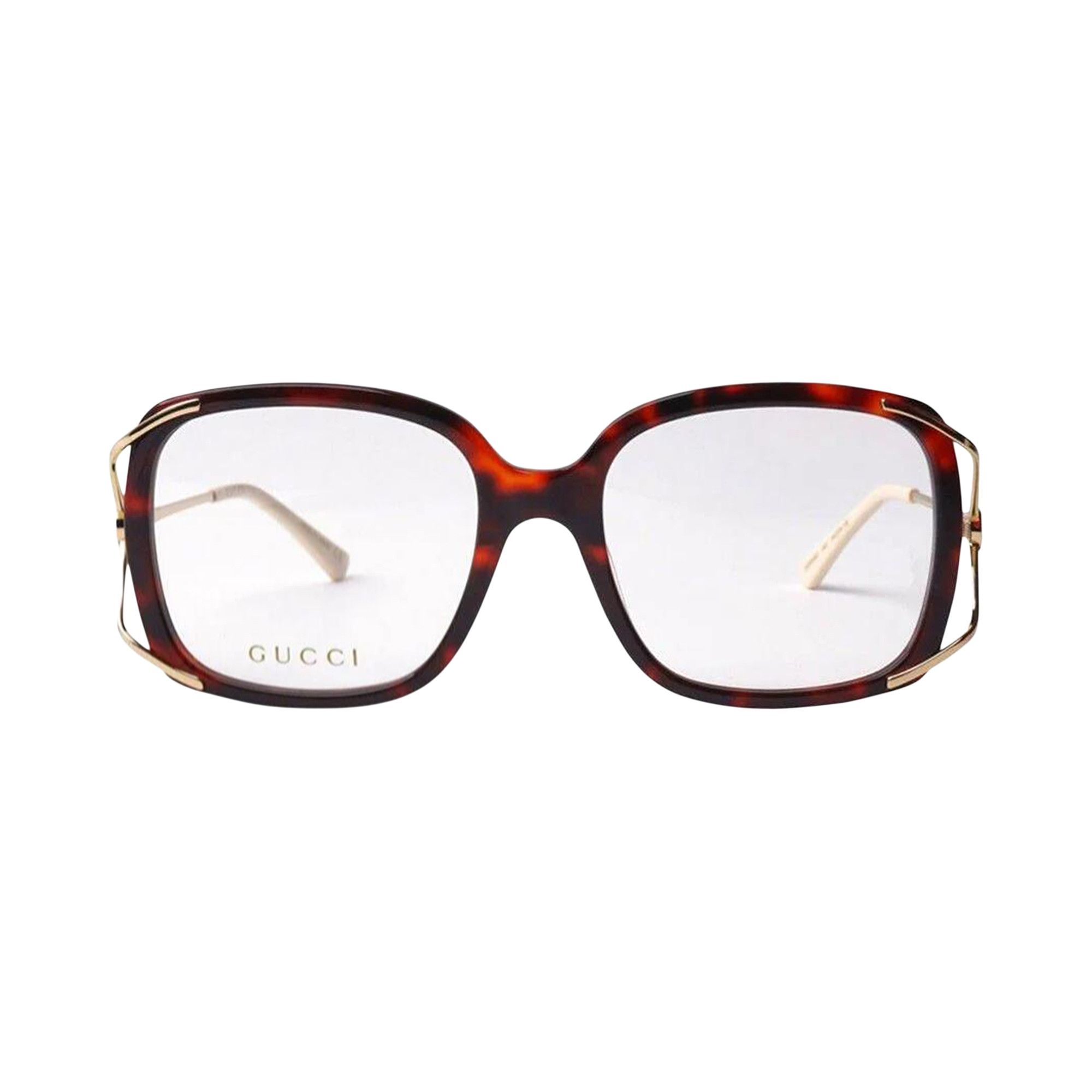 Gucci havana gold eyeglasses clearance