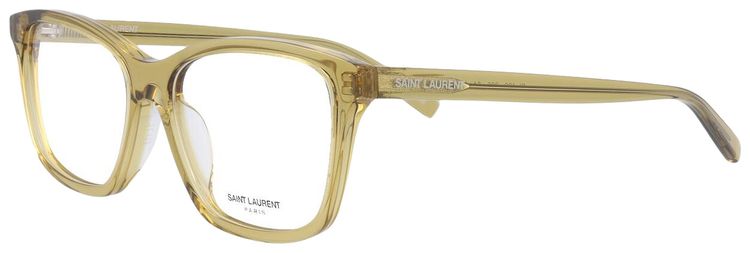 Saint Laurent Square Frame Eyeglasses Yellow
