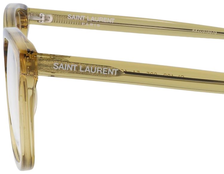 Saint Laurent Square Frame Eyeglasses Yellow