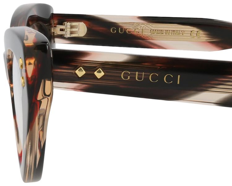 Gucci Cat Eye Frame Eyeglasses Havana