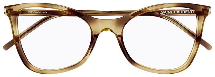 Saint Laurent Cat Eye Frame Eyeglasses Havana