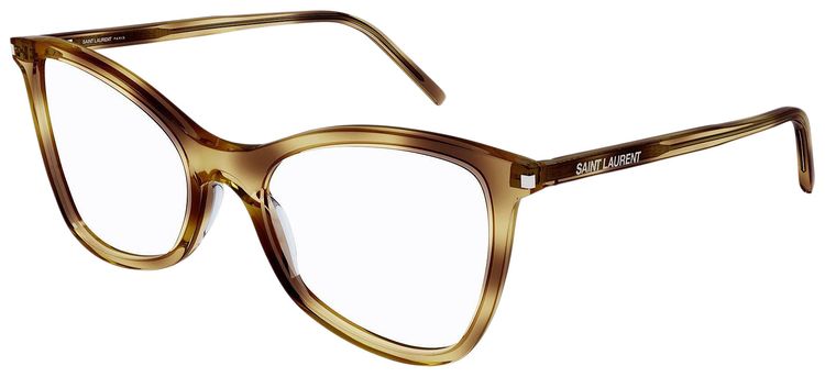Saint Laurent Cat Eye Frame Eyeglasses Havana