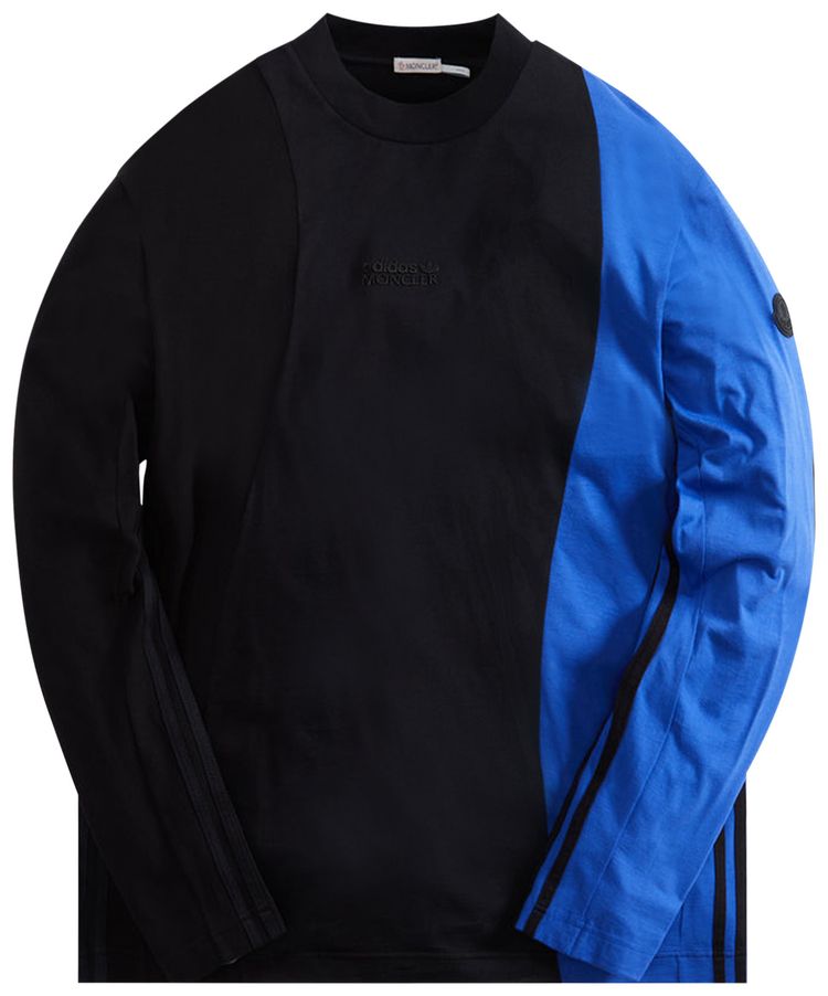Moncler x adidas Jersey Long Sleeve T Shirt BlackBlue