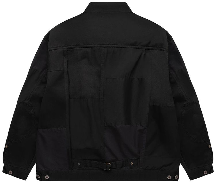 Comme des Garcons Homme Plus Dyed Patchwork Chore Jacket Black