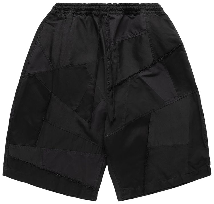 Comme des Garcons Homme Plus Dyed Patchwork Shorts Black