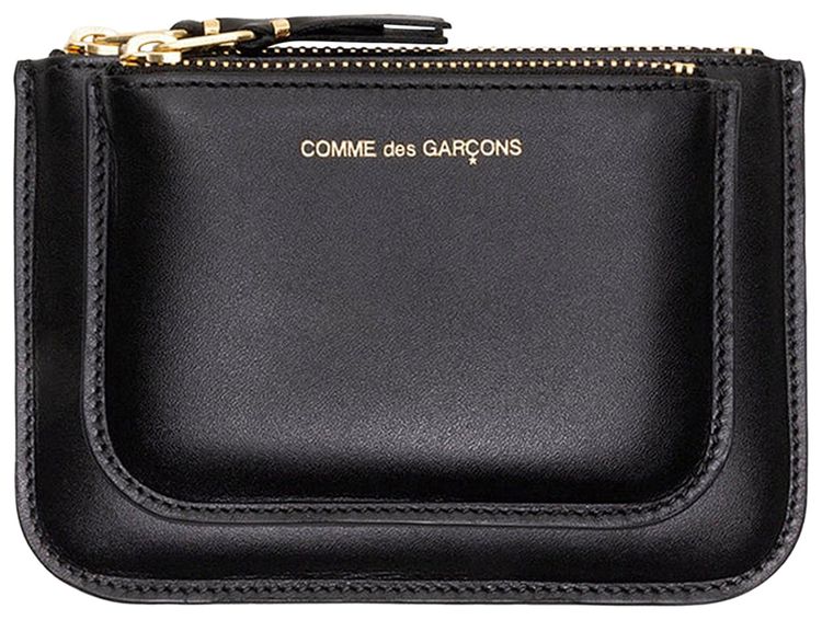 Comme des Garcons Wallet Outside Pocket Wallet Black