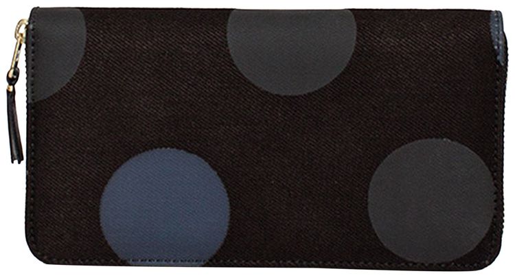 Comme des Garcons Wallet Polka Dot Printed Wallet Black