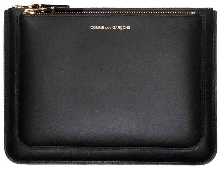 Comme des Garcons Wallet Outside Pocket Wallet Black